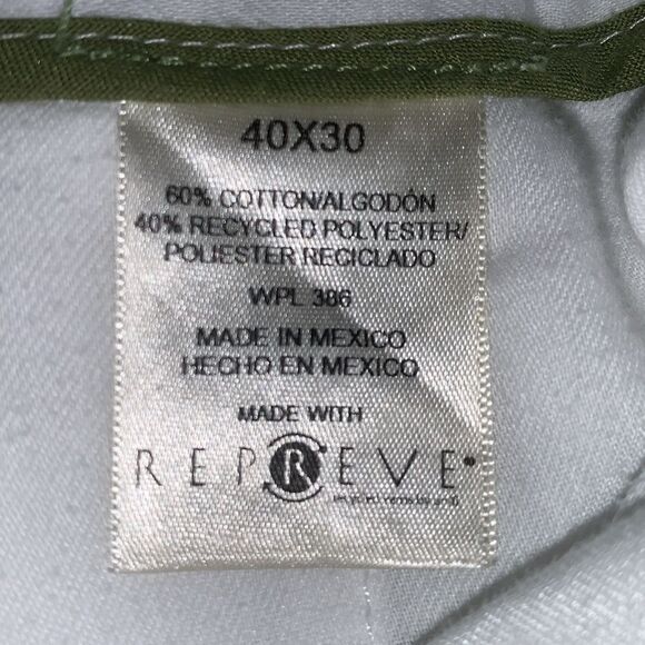 Reprieve Men’s Cotton Blend Relaxed Straight Life Khaki White Pants Size 40/30 - Picture 11 of 11